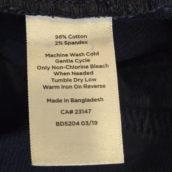 Talbots Corduroy Classic Indigo Blue Straight Leg Jeans 5 pocket Women size 8P - Picture 7 of 11